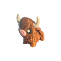 3D‑Printed Highland Cow – Adorably Chunky, Fully Articulated &amp; Impossible Not to Love